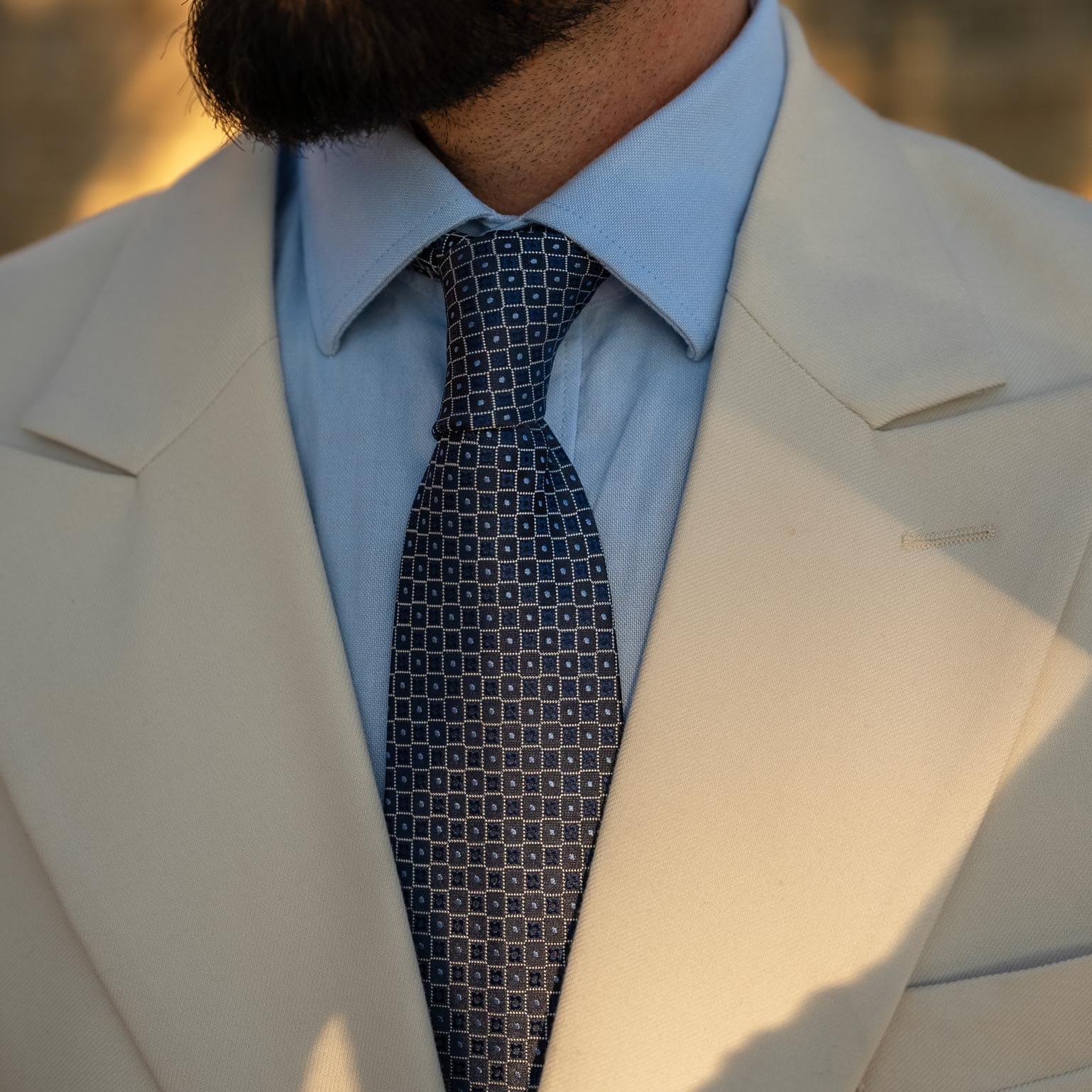 Ravenna - Silk Jacquard Tie - Blue - Solstik