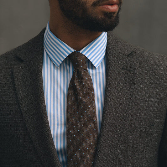 Mattei - Silk Grenadine Tie - Brown - Solstik