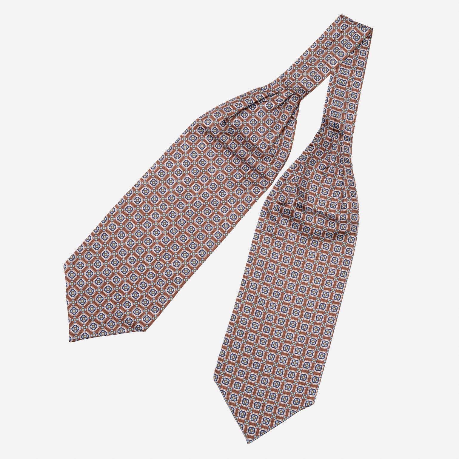 Barberini - Silk Ascot Cravat Tie - Chocolate - Solstik