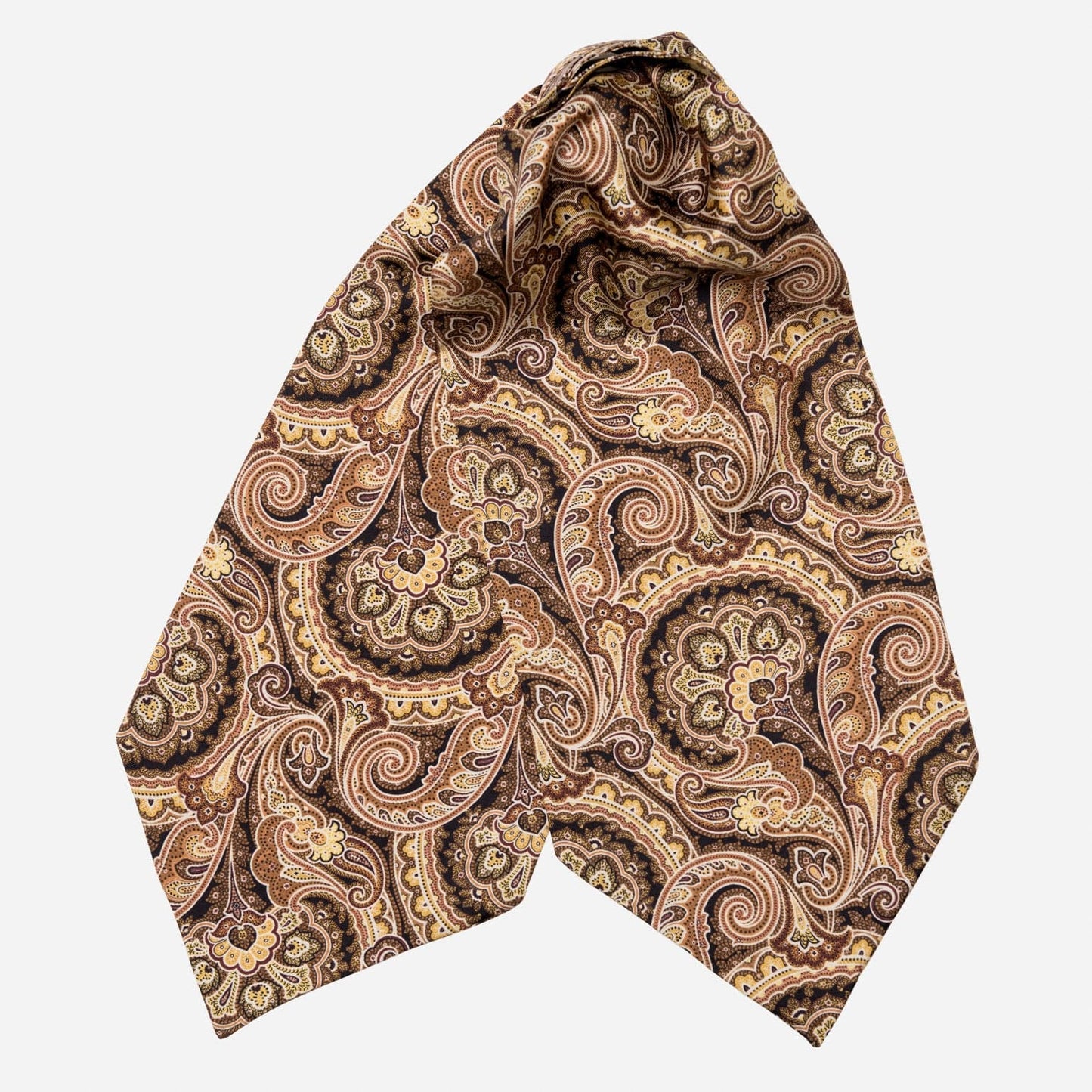 Bugatti - Silk Ascot Cravat Tie - Walnut - Solstik