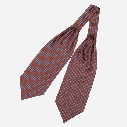Navona - Silk Ascot Cravat Tie - Chocolate - Solstik