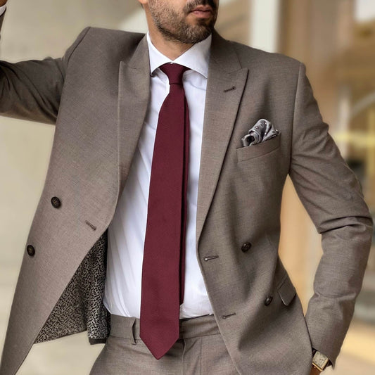 Chianti - Burgundy Silk Grenadine Tie - Solstik