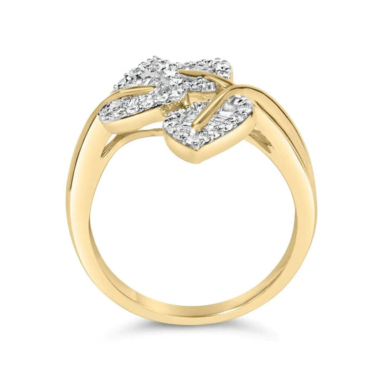 GoldLeaf Diamond Glory Ring - Solstik