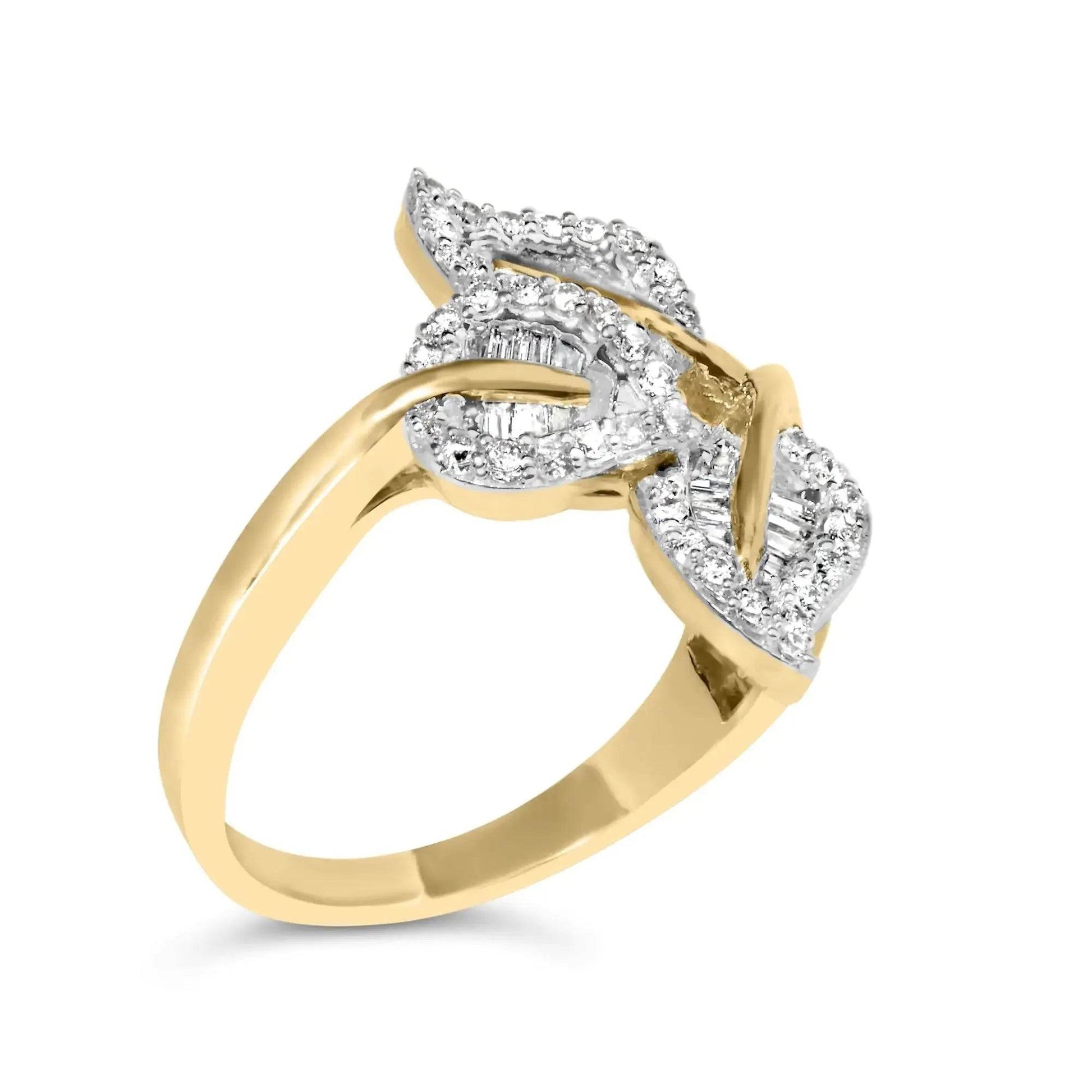 GoldLeaf Diamond Glory Ring - Solstik