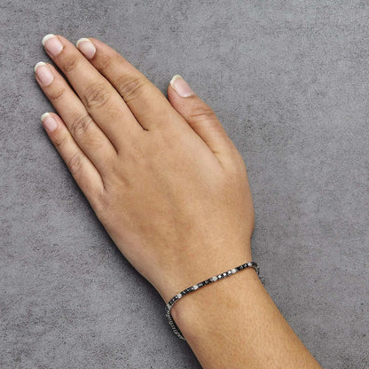 .925 Sterling Silver Diamond Harmony Bracelet 7.25" - Solstik