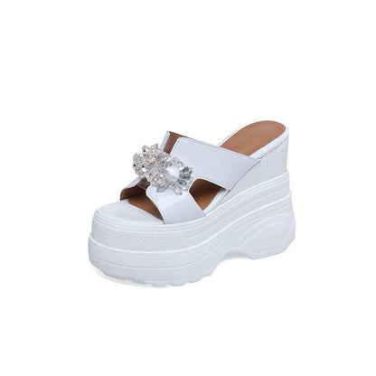 Women's Outer Wear Platform Wedge Slippers