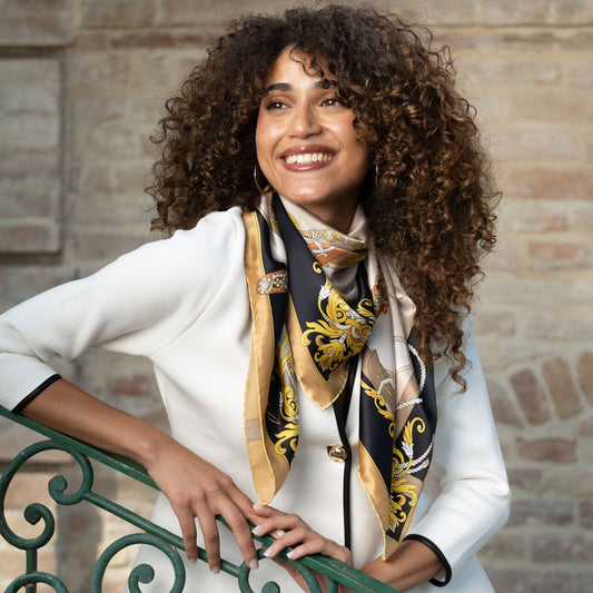 Moment in Time - Silk Foulard - Gold - Solstik