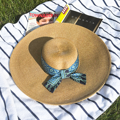 Fringe Harness Logo Perfect Straw Sun Hat - Solstik