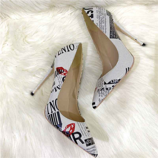Stiletto Heel Pointed Toe Low-cut Shoes