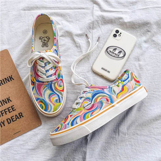 Colorful Couple's Low-tops - Solstik