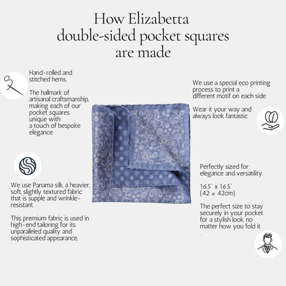 Assisi - Double Sided Silk Pocket Square - Lavender - Solstik