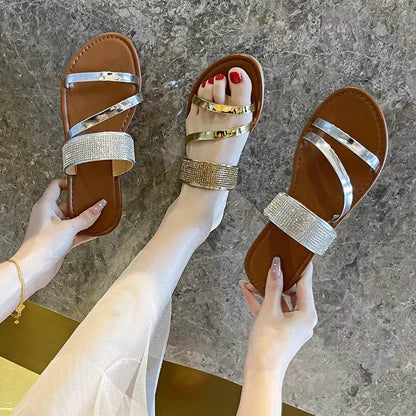 Women's Summer Fashion Flat Slippers and Beach Sandals - Solstik