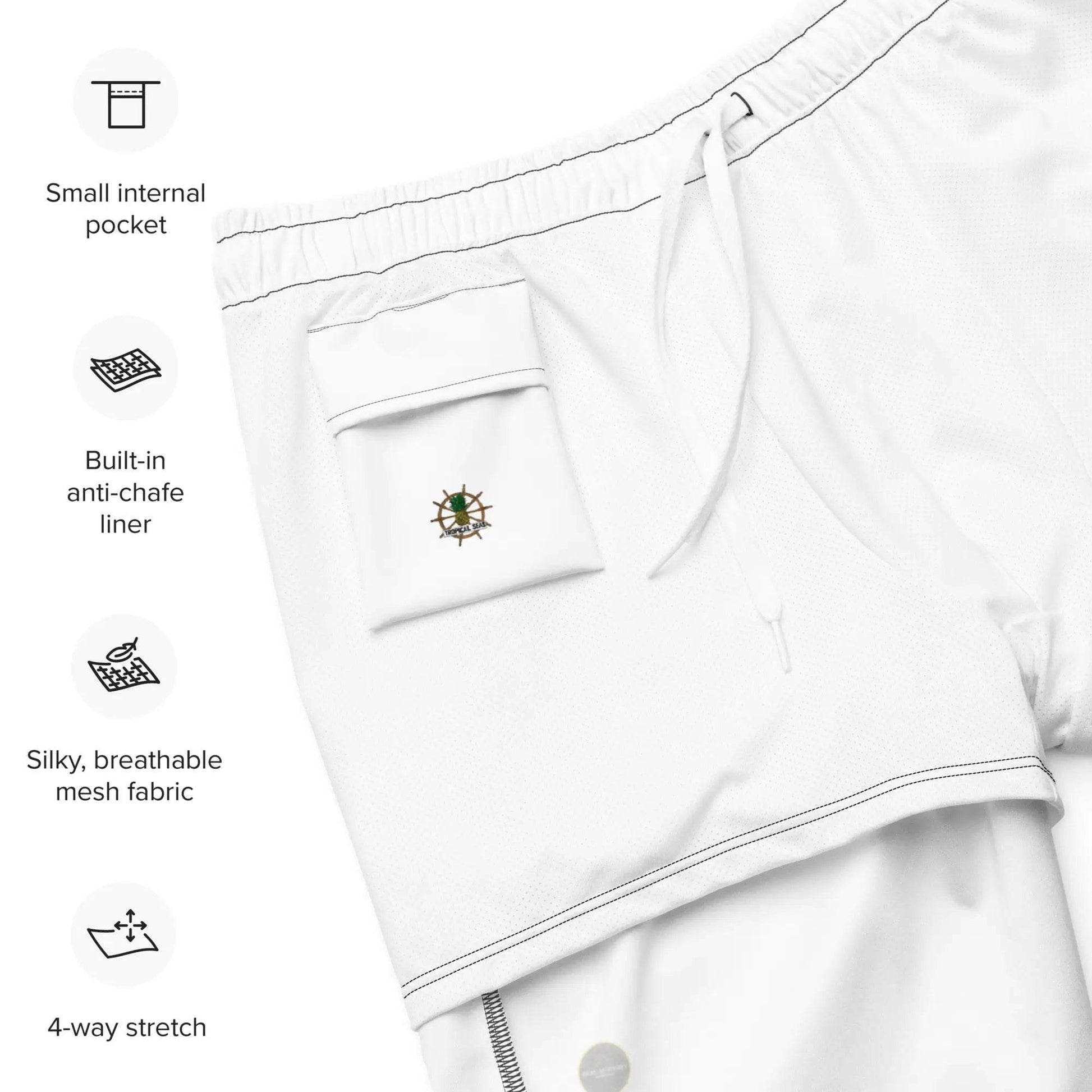 Men's Eco-Friendly White Surf Shorts - Solstik