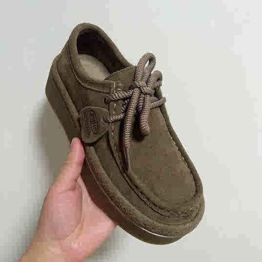 New Thickness Lace Up Casual Retro Authentic Leather British Style Women's Shoes