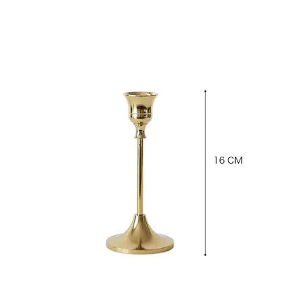 Elegant Vintage Gold Candle Holder - Solstik #