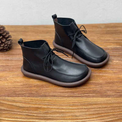Extra-thick Velvet Warm Cowhide Women's Boots