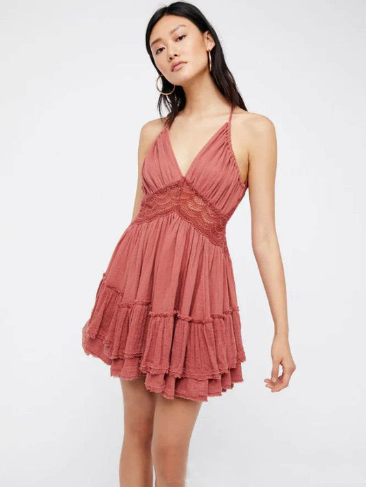 Women's Beach Skirt and Backless Dress for Vacation - Solstik