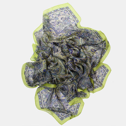 Helena - Silk Scarf Shawl - Green - Solstik