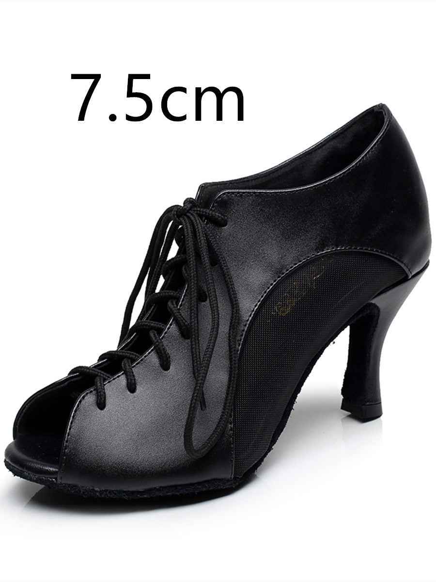 Women's Latin Dancing Shoes Mid And Low Heel Soft Bottom