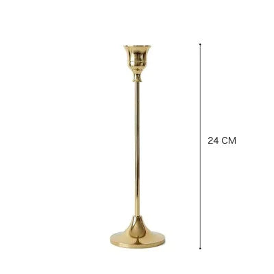 Elegant Vintage Gold Candle Holder - Solstik #