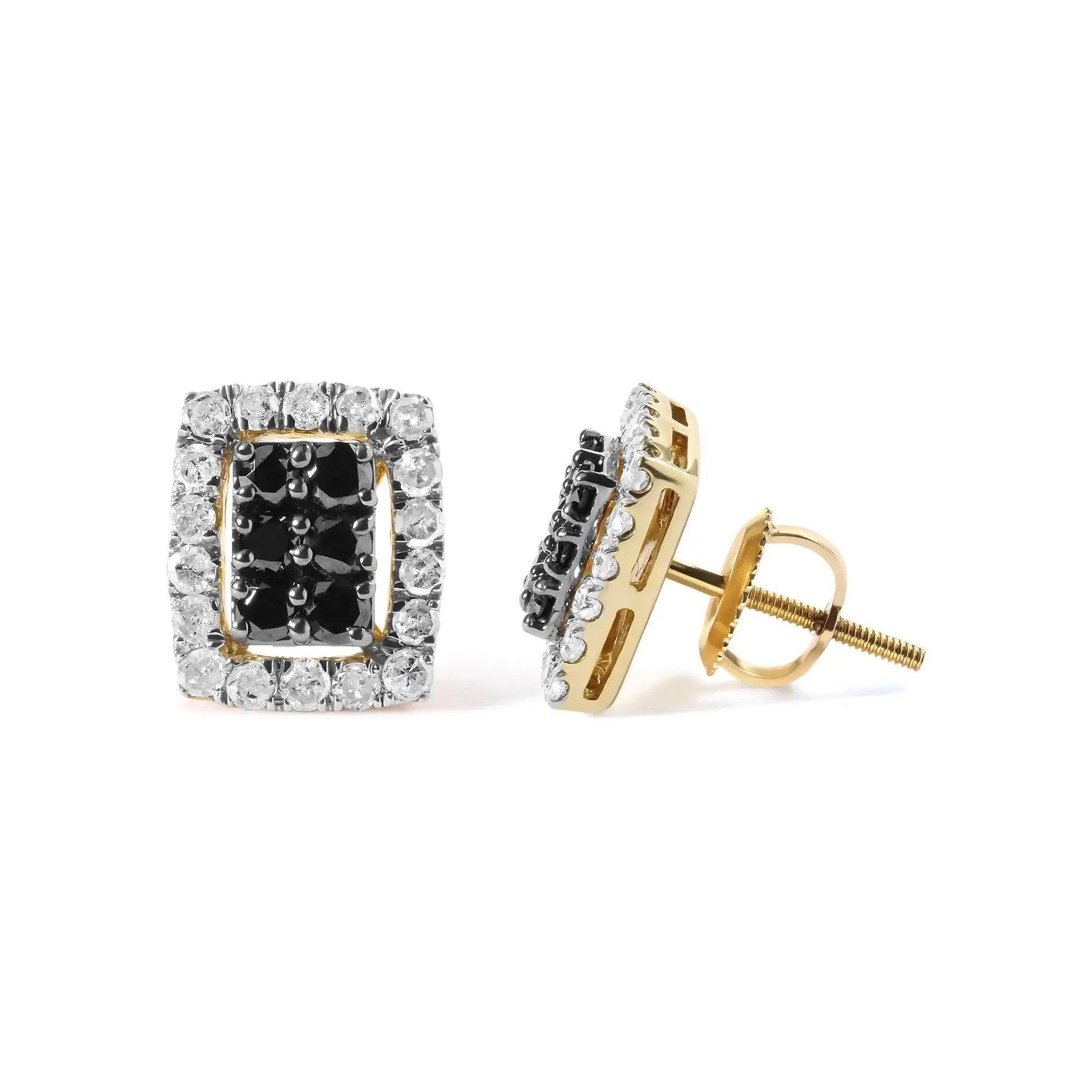 Gold Luxe Diamond Halo Studs for Men - Solstik