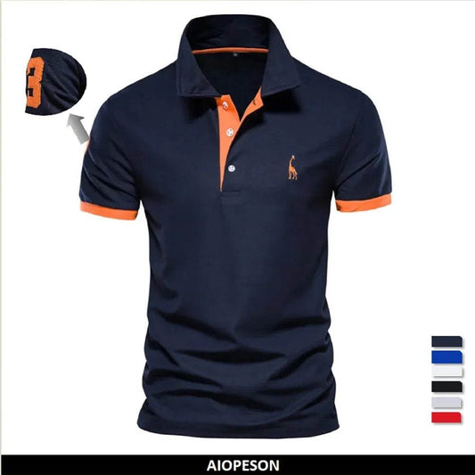 Giraffe Embroidered Polo Shirt - Solstik