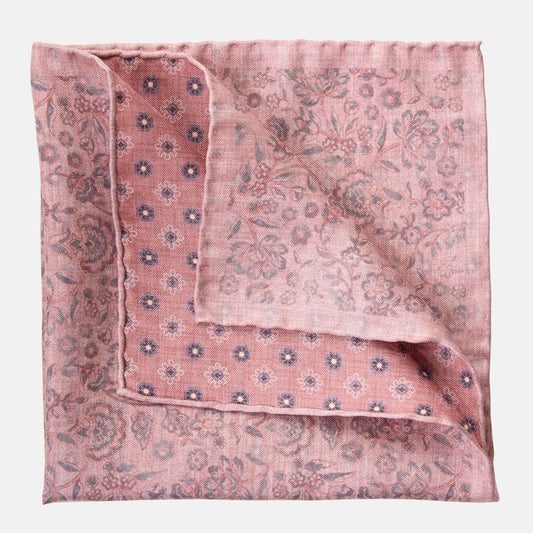 Pascal - Double Sided Silk Pocket Square - Blush - Solstik