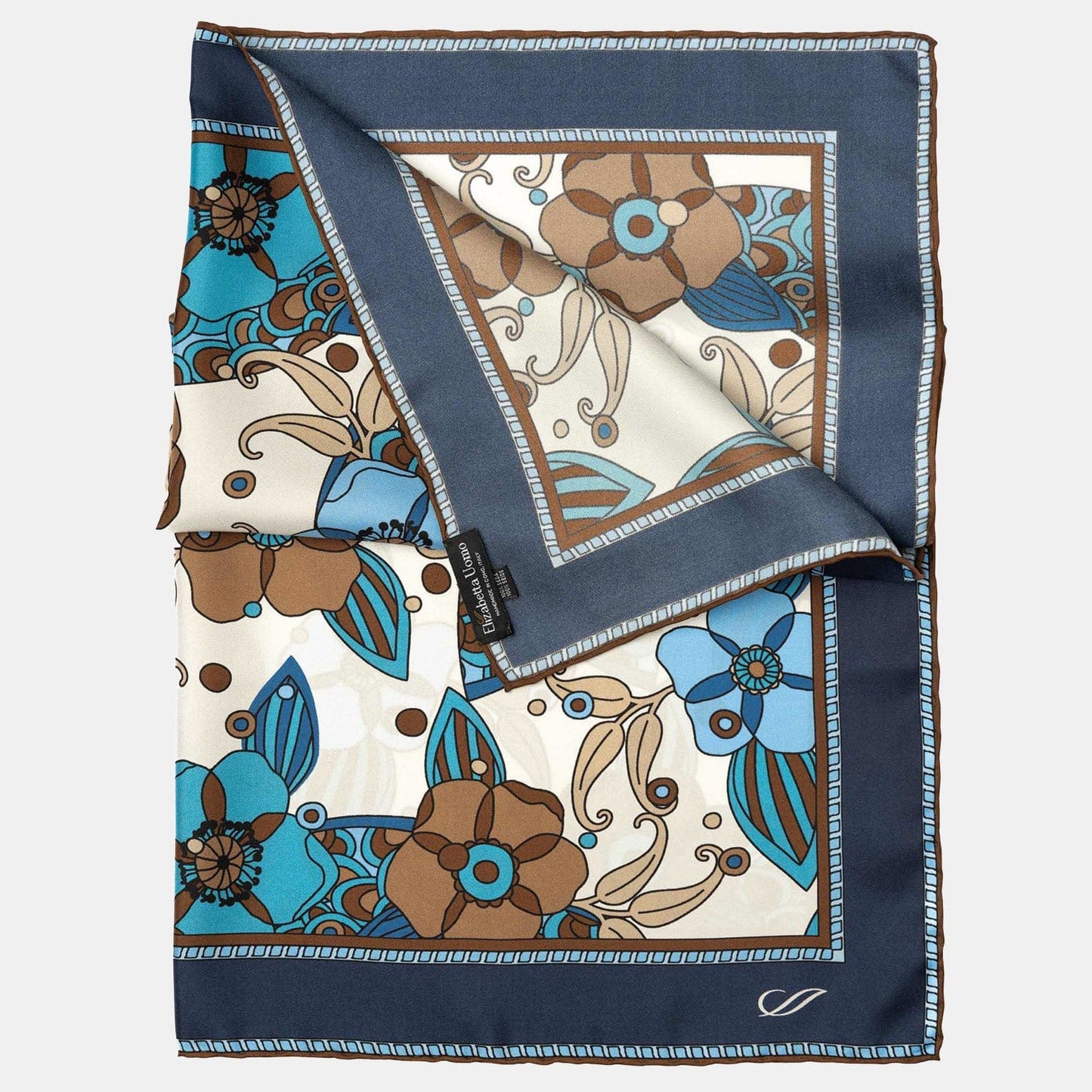 Lombardi - Silk Neckerchief - Blue - Solstik