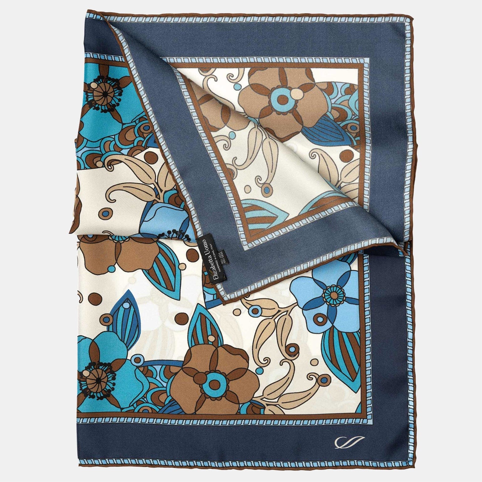 Lombardi - Silk Neckerchief - Blue - Solstik