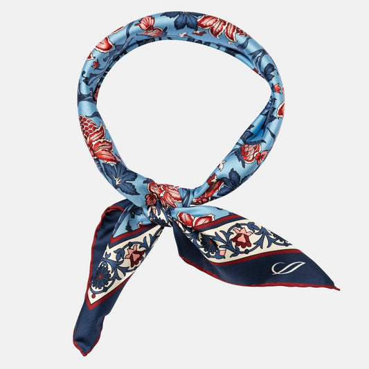 Carrara - Silk Neckerchief - Blue & Pink - Solstik