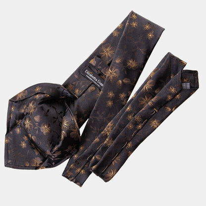 Silvio - Silk Jacquard Tie - Black - Solstik