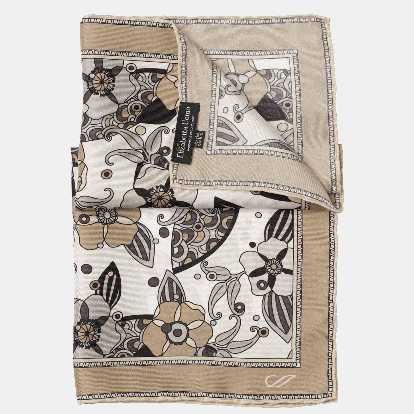 Martino - Silk Pocket Square - Sand - Solstik