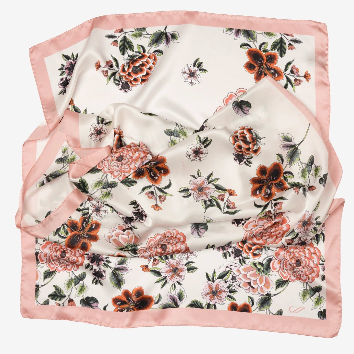 Bella - Silk Scarf Shawl - Rose - Solstik