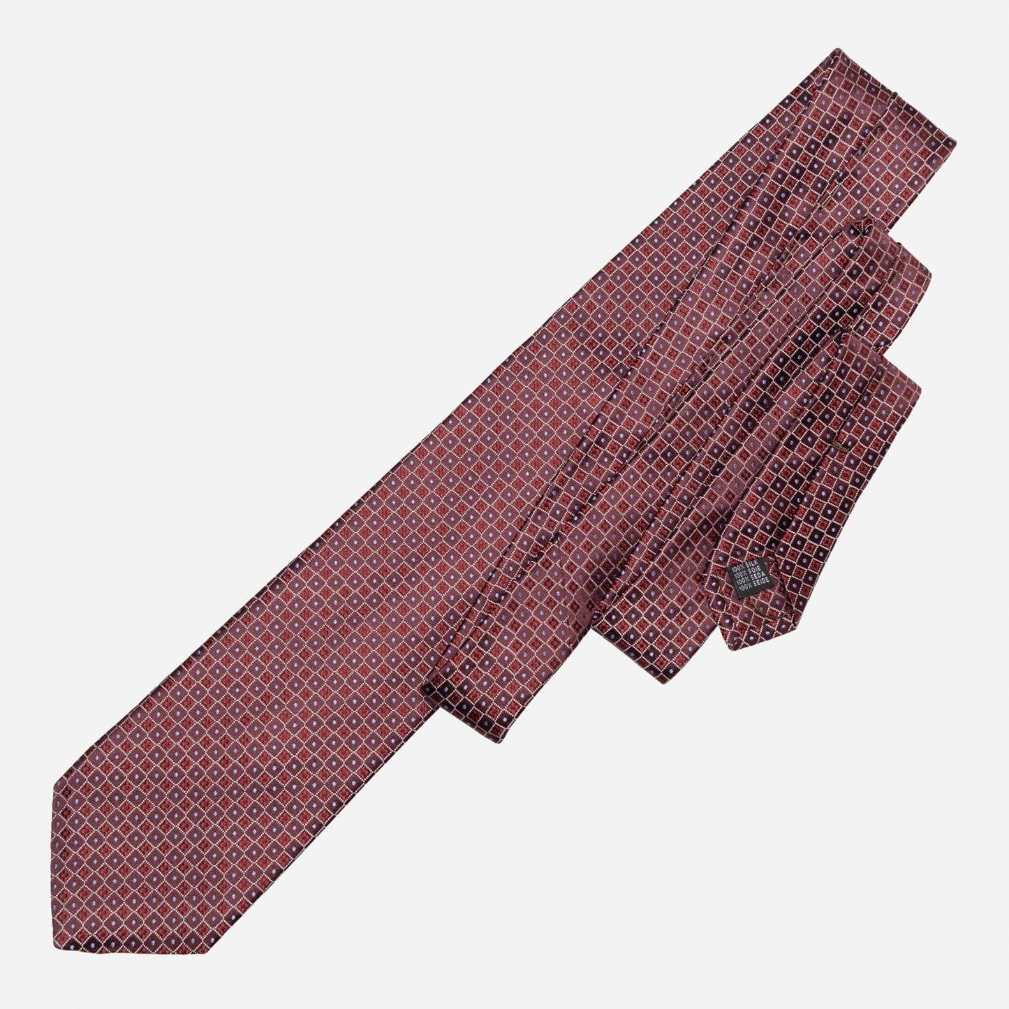 Ravenna - Silk Jacquard Tie - Burgundy - Solstik