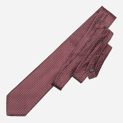 Ravenna - Silk Jacquard Tie - Burgundy - Solstik