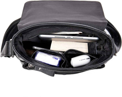 FR Fashion Co. Men's Compact Genuine Leather Crossbody Bag