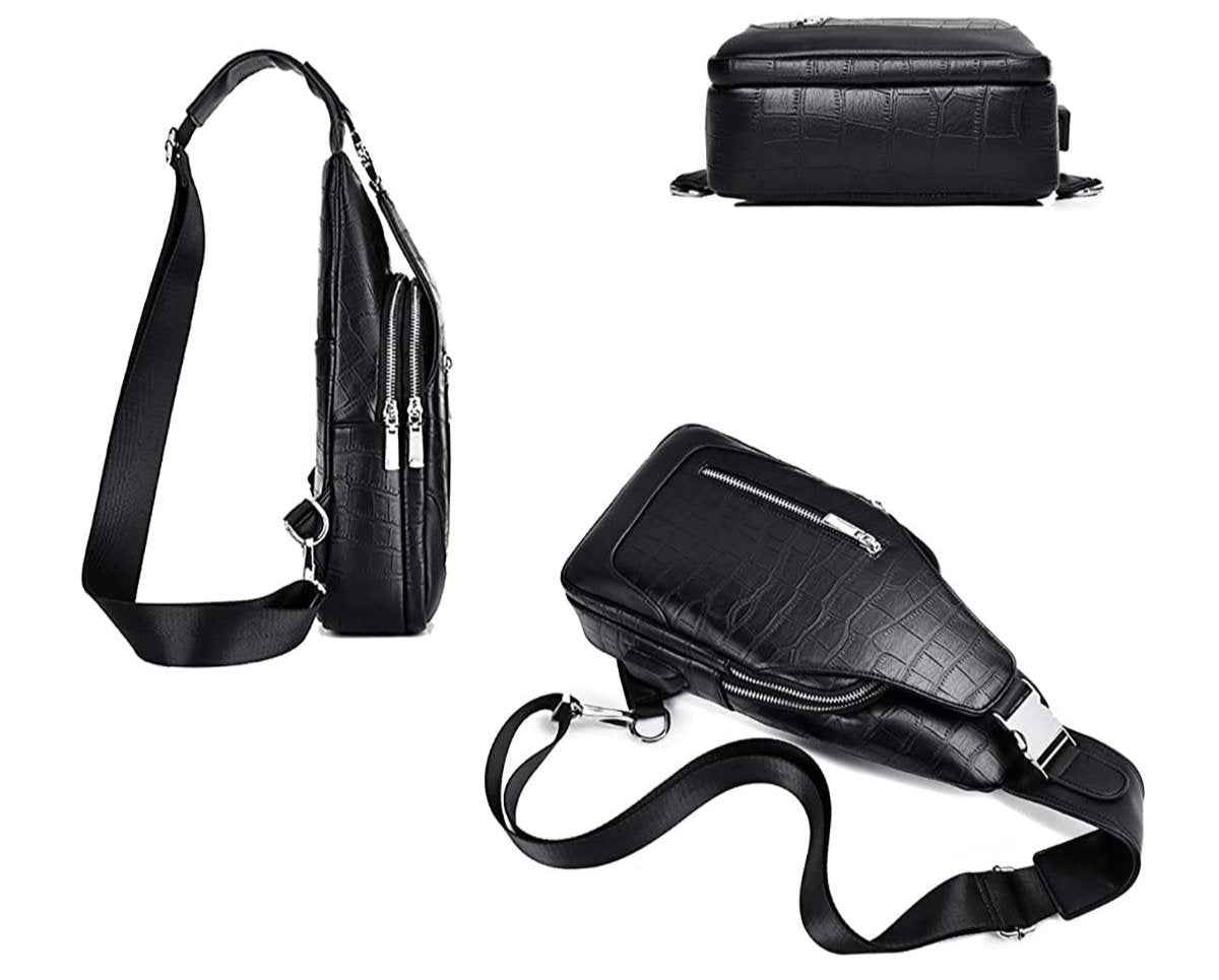 FR Fashion Co. Premium Leather Sling Backpack