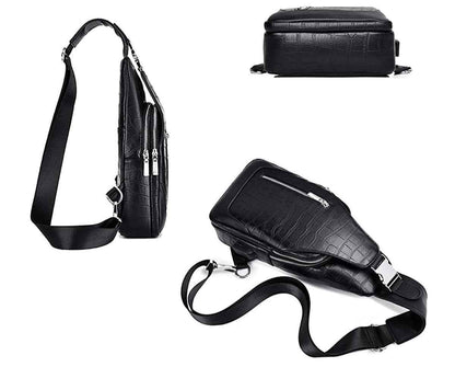 FR Fashion Co. Premium Leather Sling Backpack