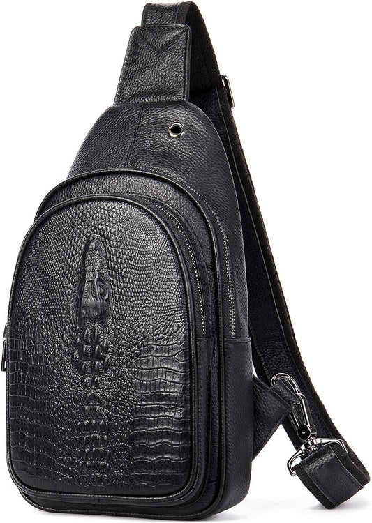 FR Fashion Co. Full-Grain Leather Crocodile Bag
