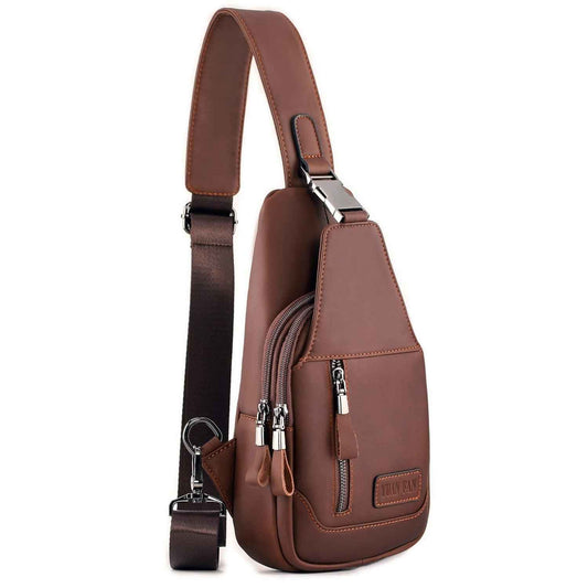 FR Fashion Co. Genuine Leather Sling Backpack