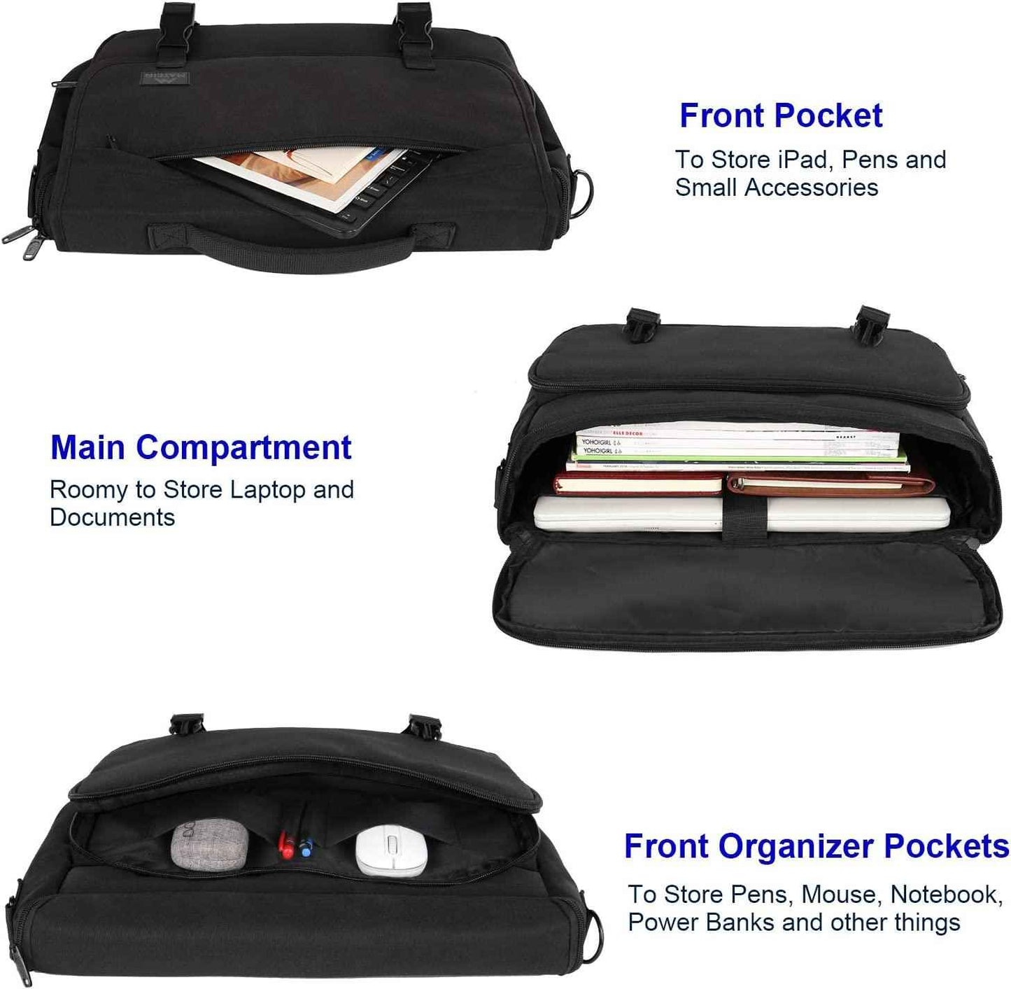 FR Fashion Co. 15.6" Men's Padded Laptop Compartment Messenger Bag