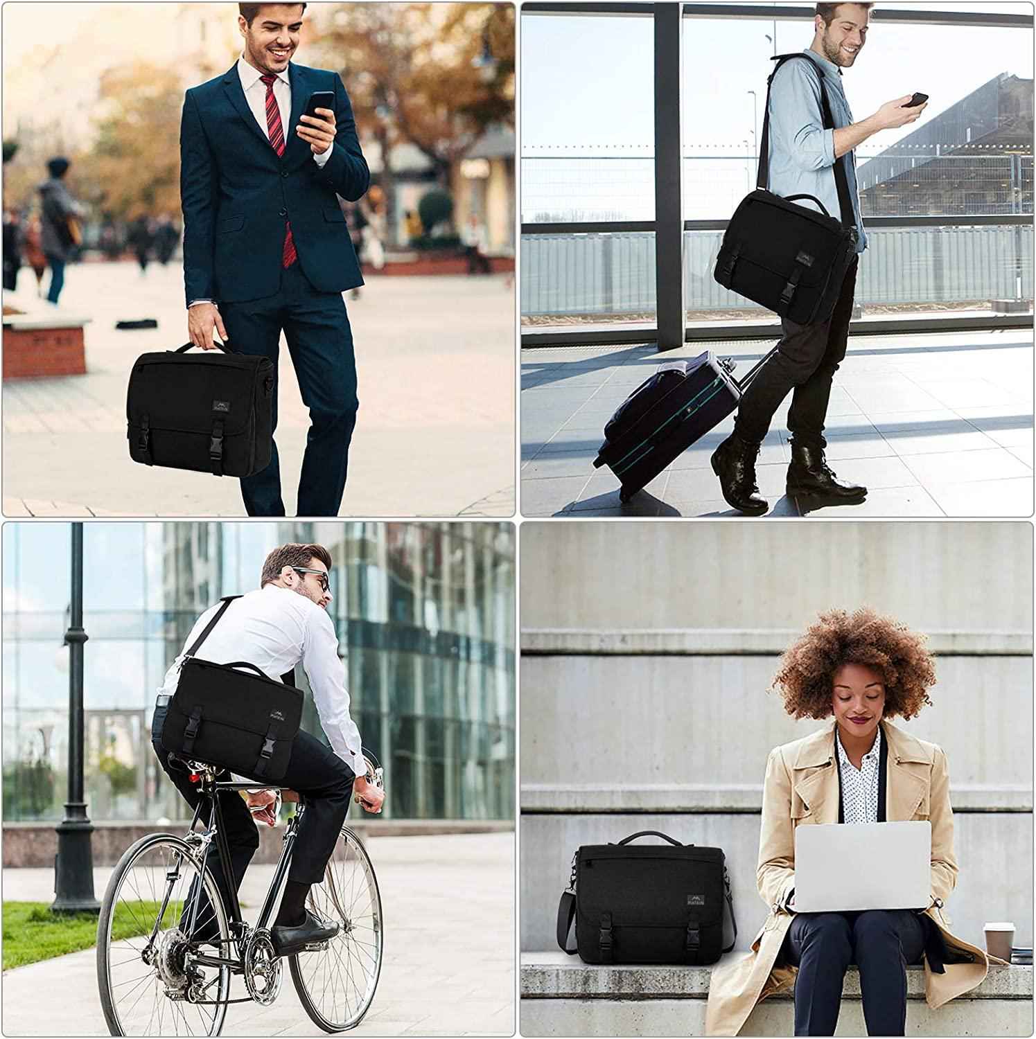 FR Fashion Co. 15.6" Men's Padded Laptop Compartment Messenger Bag