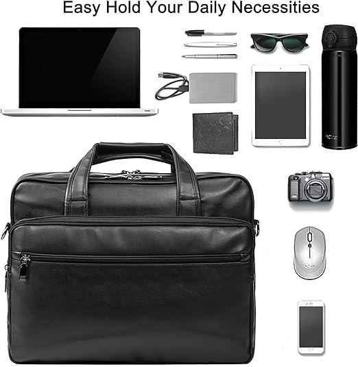 FR Fashion Co. 15" Mens Leather Laptop Messenger Bag