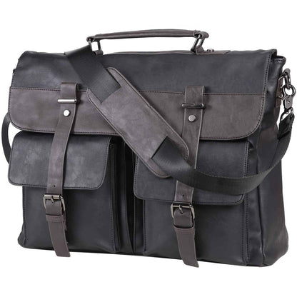 FR Fashion Co. 16" Men's Leather Messenger Bag