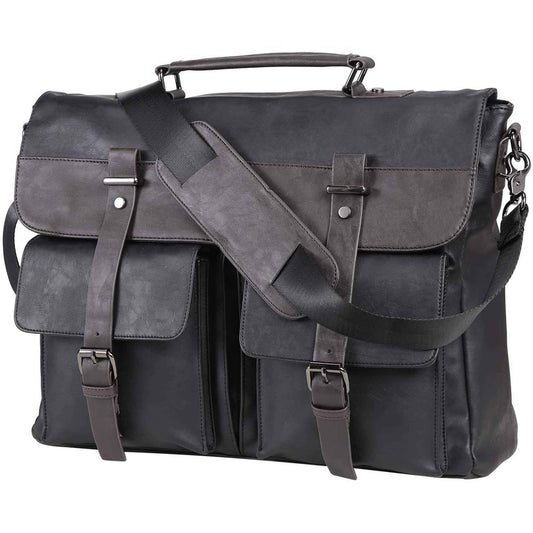 FR Fashion Co. 16" Men's Leather Messenger Bag