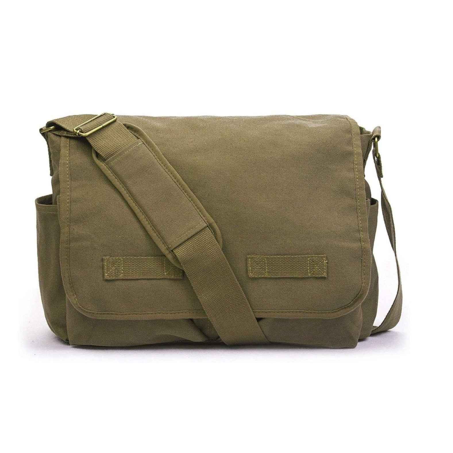 FR Fashion Co. 17" Classic Canvas Messenger Bag