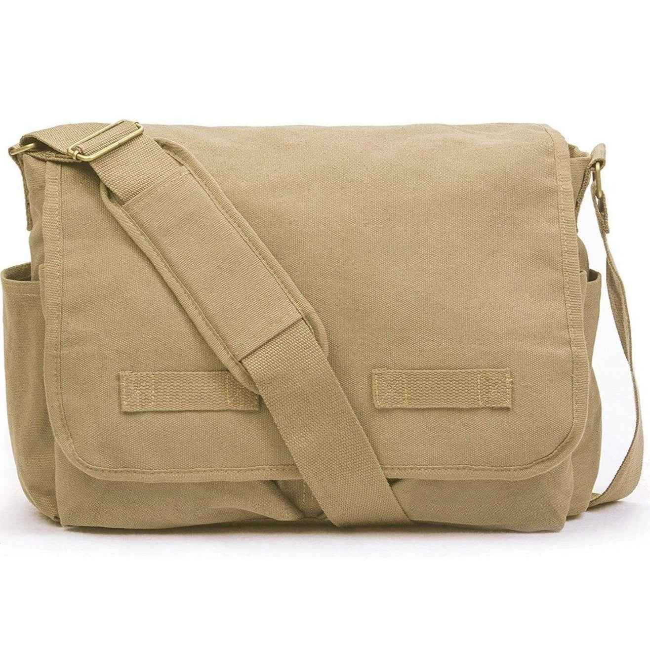 FR Fashion Co. 17" Classic Canvas Messenger Bag