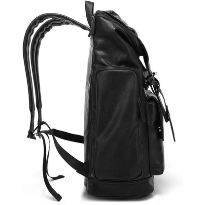 FR Fashion Co. Men's 17" Leather Laptop Backpack