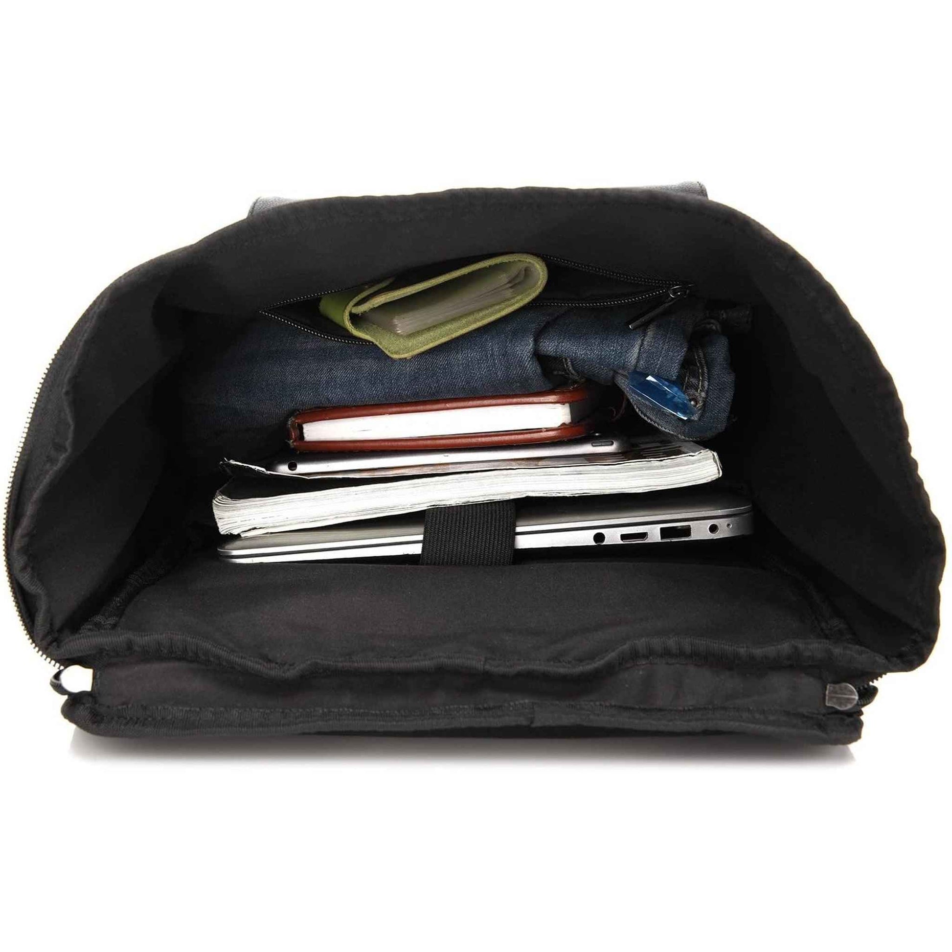 FR Fashion Co. Men's 17" Leather Laptop Backpack