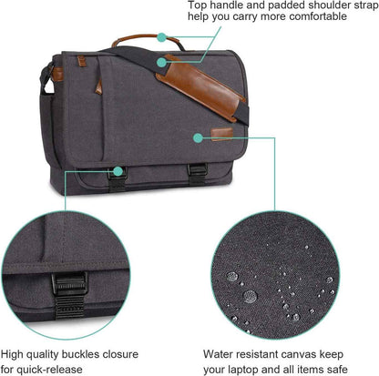 FR Fashion Co. 18.5" Canvas Laptop Messenger Bag